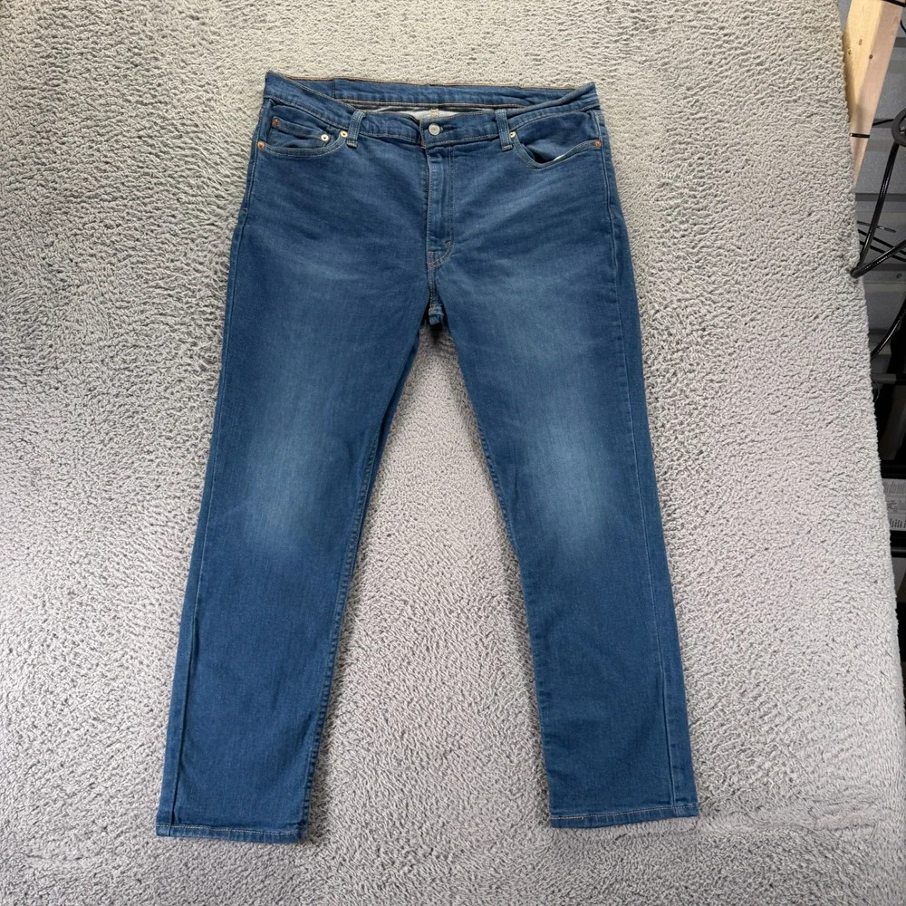 Levi's 511 Jeans Mens 38x30 Blue Cotton Denim Straight Faded Workwear Stretch